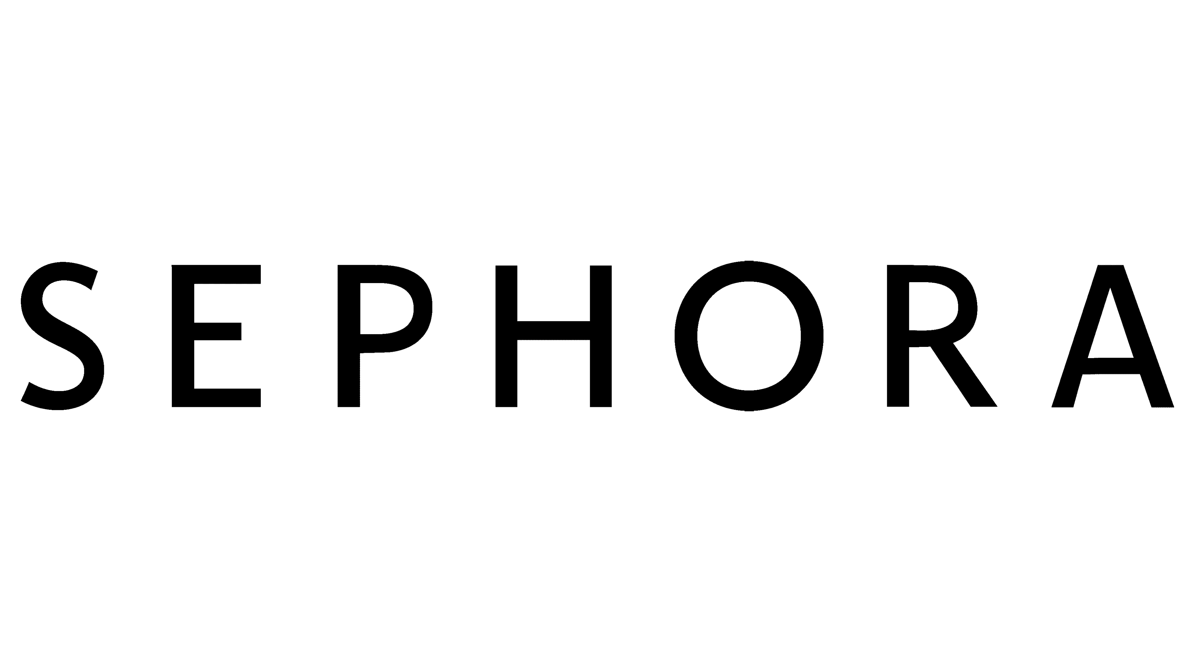 Black and white Sephora logo with stylized vertical bars resembling a storefront.