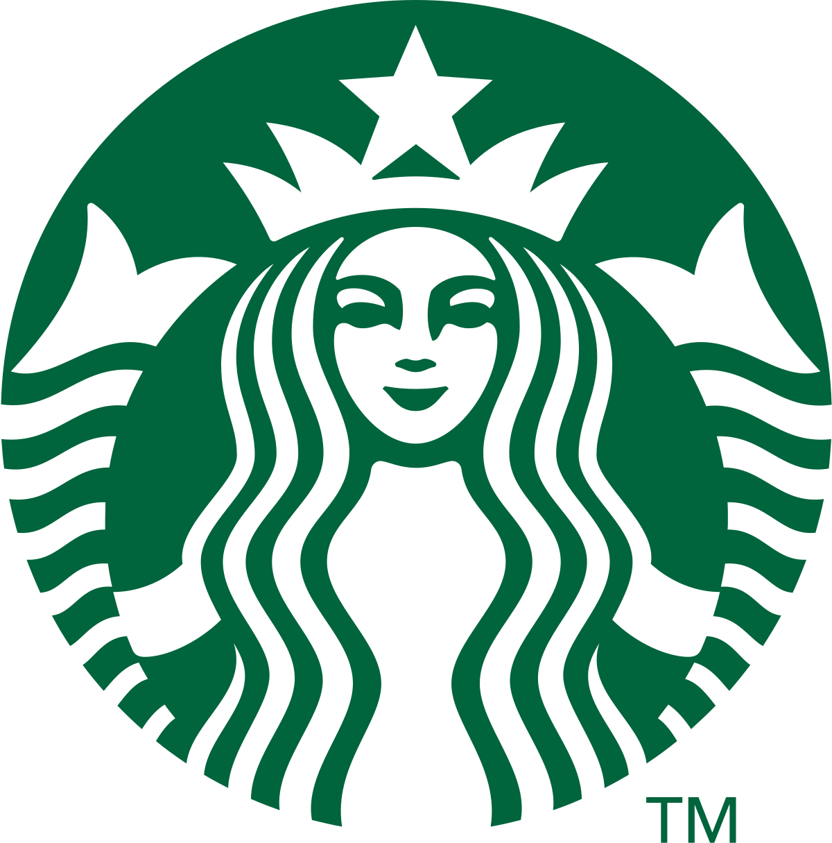 Starbucks Corporation logo with a crowned siren in a green circle.